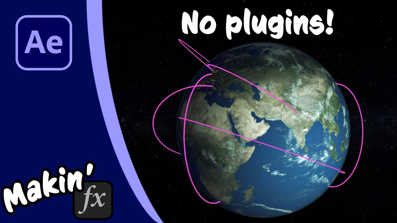 Animate 3D paths around the world in After Effects