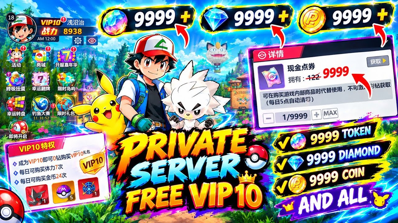 Pokeverse World Private Server Free VIP 10  And Pokemon, Membership 😱 || ROY GAMING || 