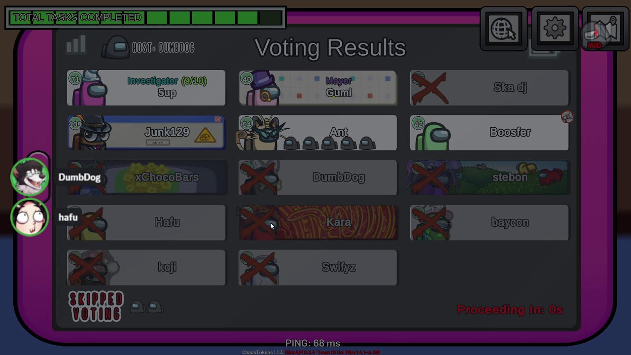 The among us lobby before Christmas