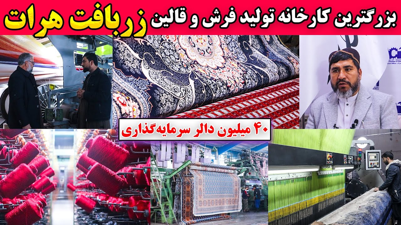 کارخانه بزرگ تولیدی فرش و قالین زربافت هرات