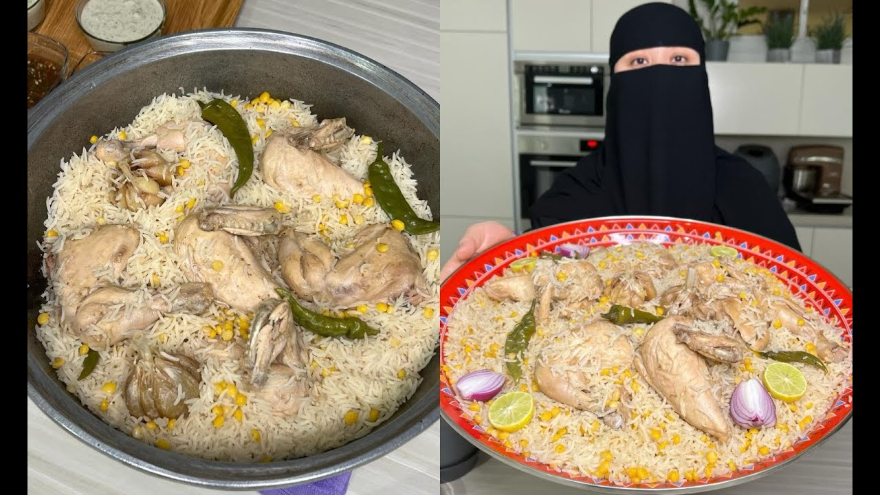 رز بالحمص و بالدجاج / سلطات تنفع مع جميع انواع الرز  ام يزيد التركستاني  في المخخخخخ