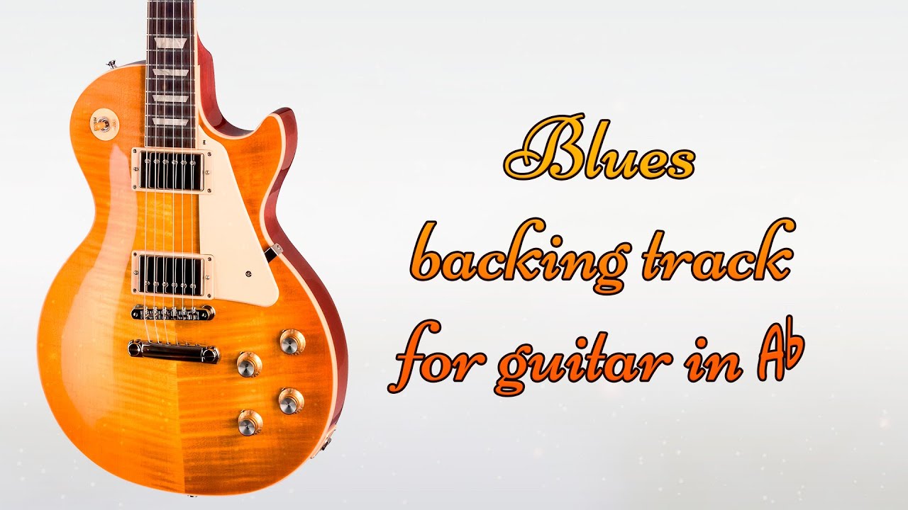 Blues backing track for guitar in Ab | Slow major blues 12/8