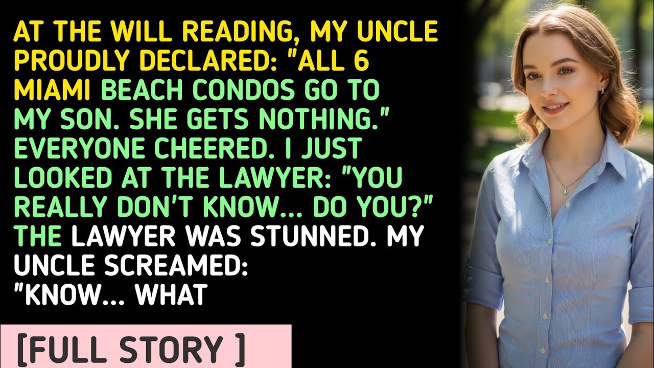 AT THE WILL READING, MY UNCLE PROUDLY DECLARED: 