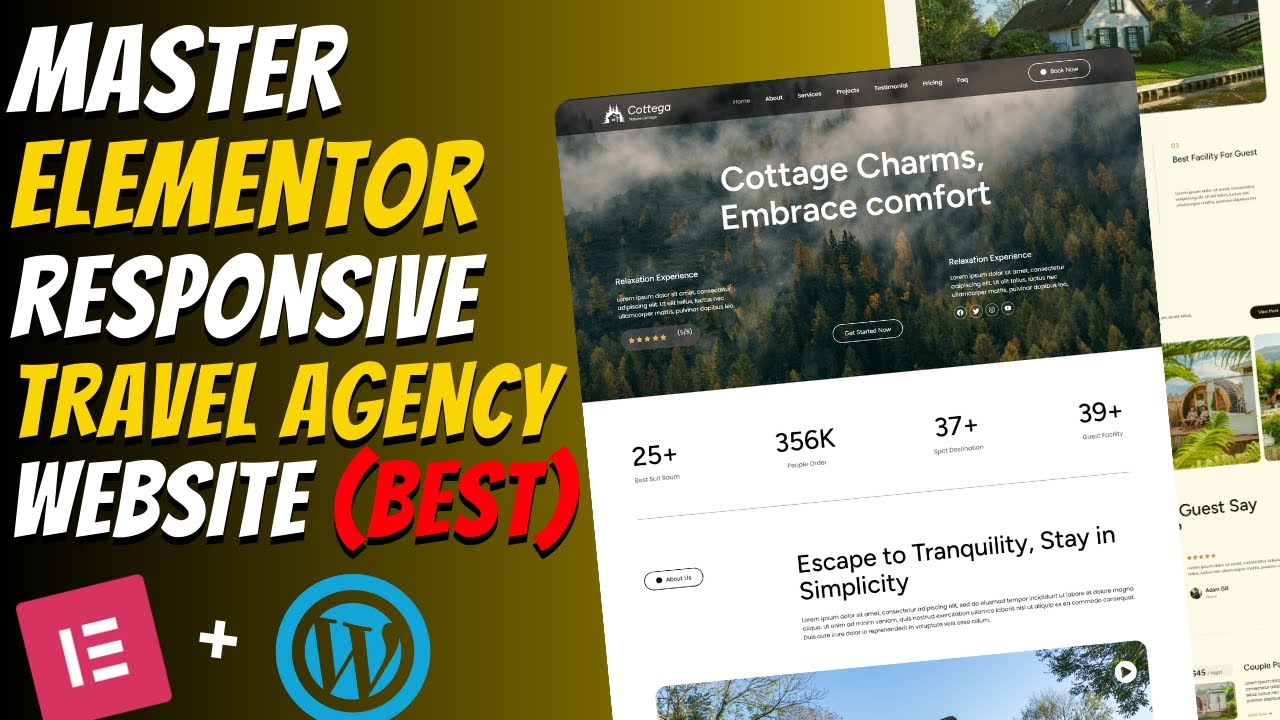 😍Master ELEMENTOR: Build a Responsive TRAVEL AGENCY WEBSITE from Scratch | Wordpress Tutorial 2025