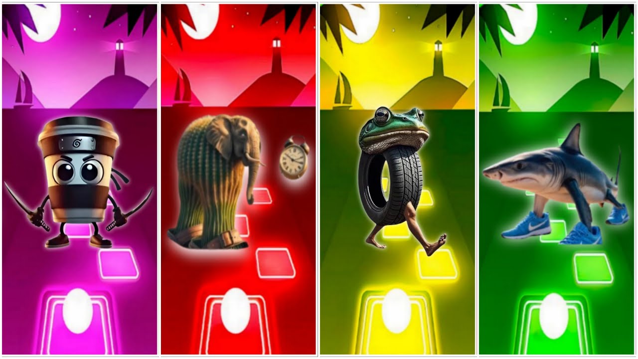 CAPPUCINA ASSASSINO🆚LIRILI LARILA🆚BONEKA AMBALABU🆚TRALALERO TRALALA-Tiles Hop EDM Rush