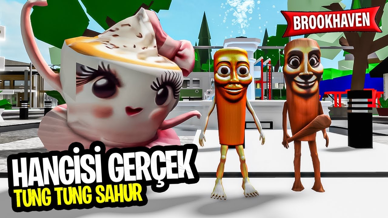 Brookhaven'da TUNG TUNG SAHUR OLDUM 😱HANGİSİ GERÇEK ROBLOX BROOKHAVEN🏡RP
