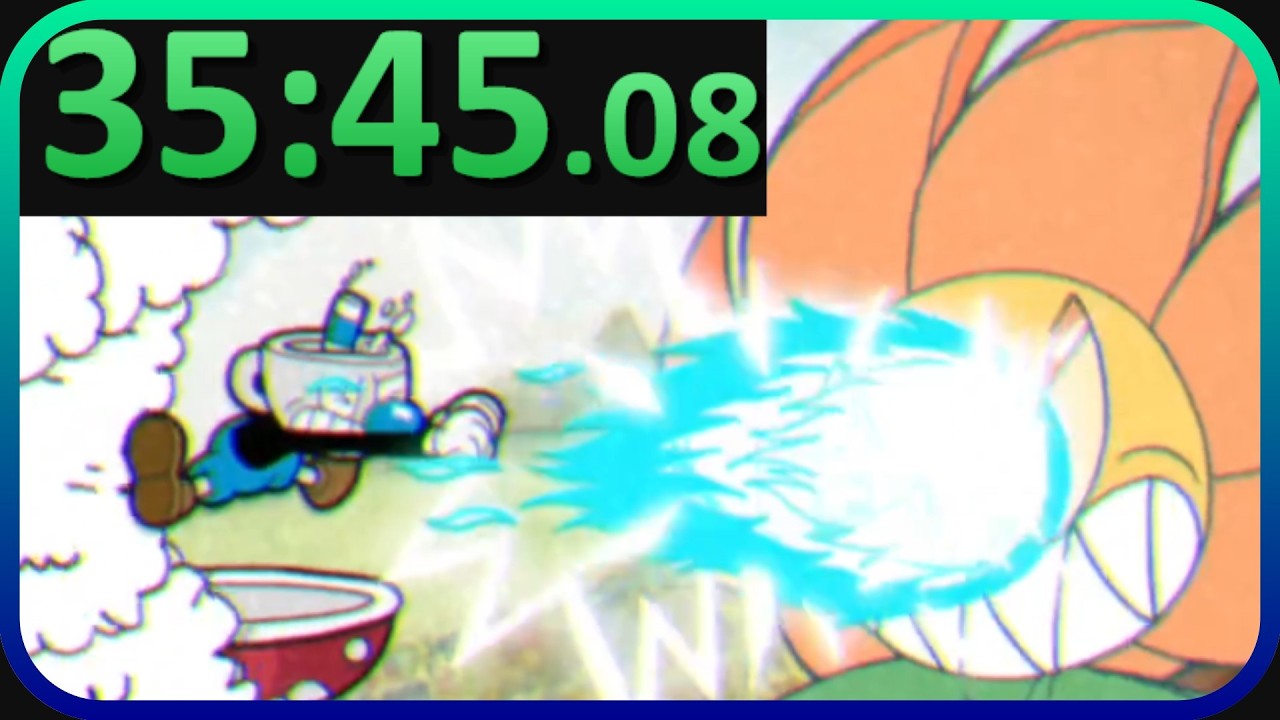 Speedrun de Cuphead só com o tiro inicial