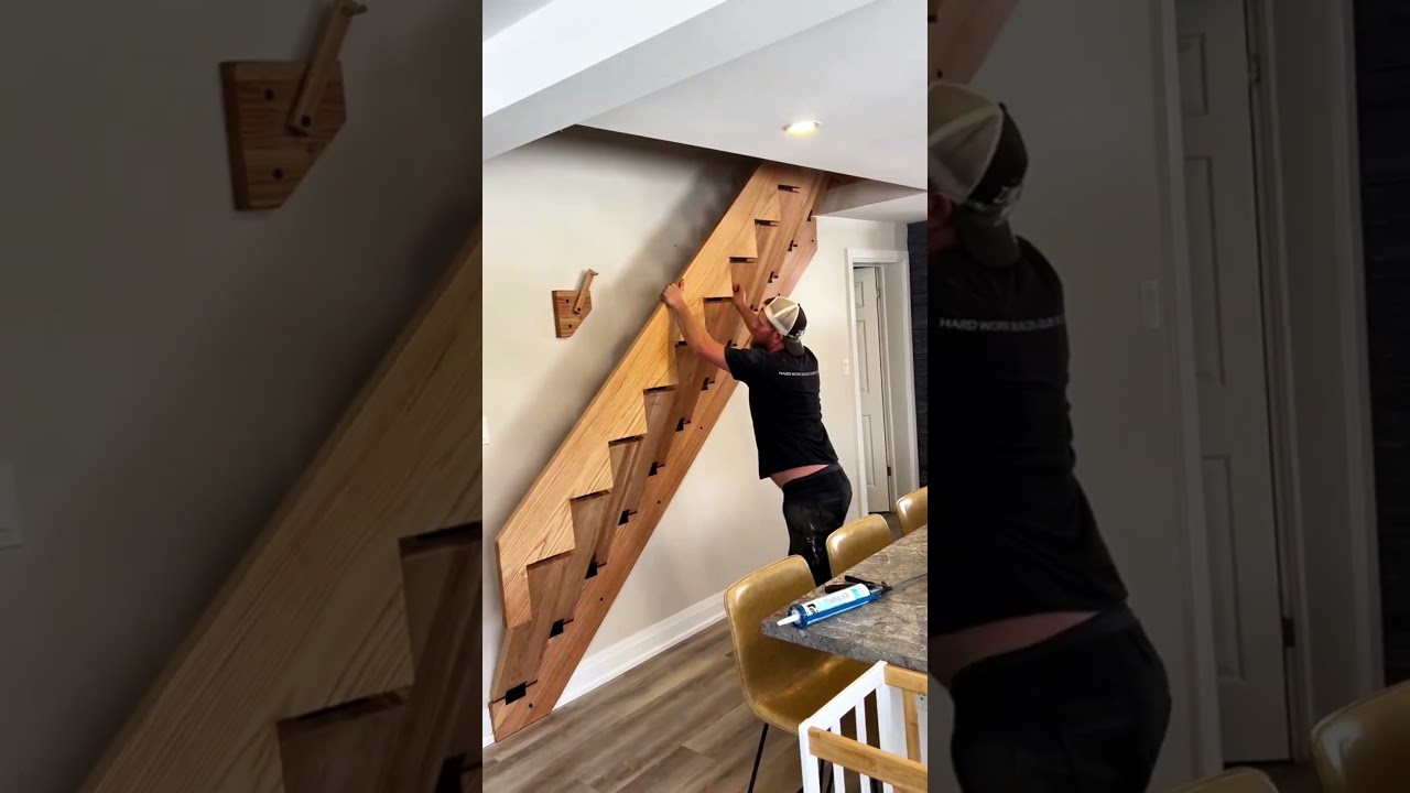 Amazing SPACE-SAVING Furniture: Modern Invisible Folding Stairs 🚀