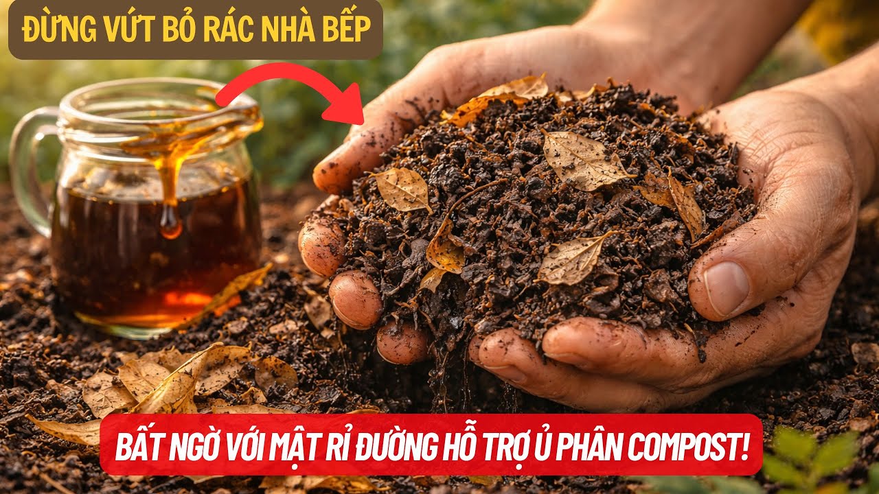 Đừng Vứt Bỏ Lá Khô!: Hiệu quả bất ngời với mật rỉ đường dùng để ủ phân Compost!