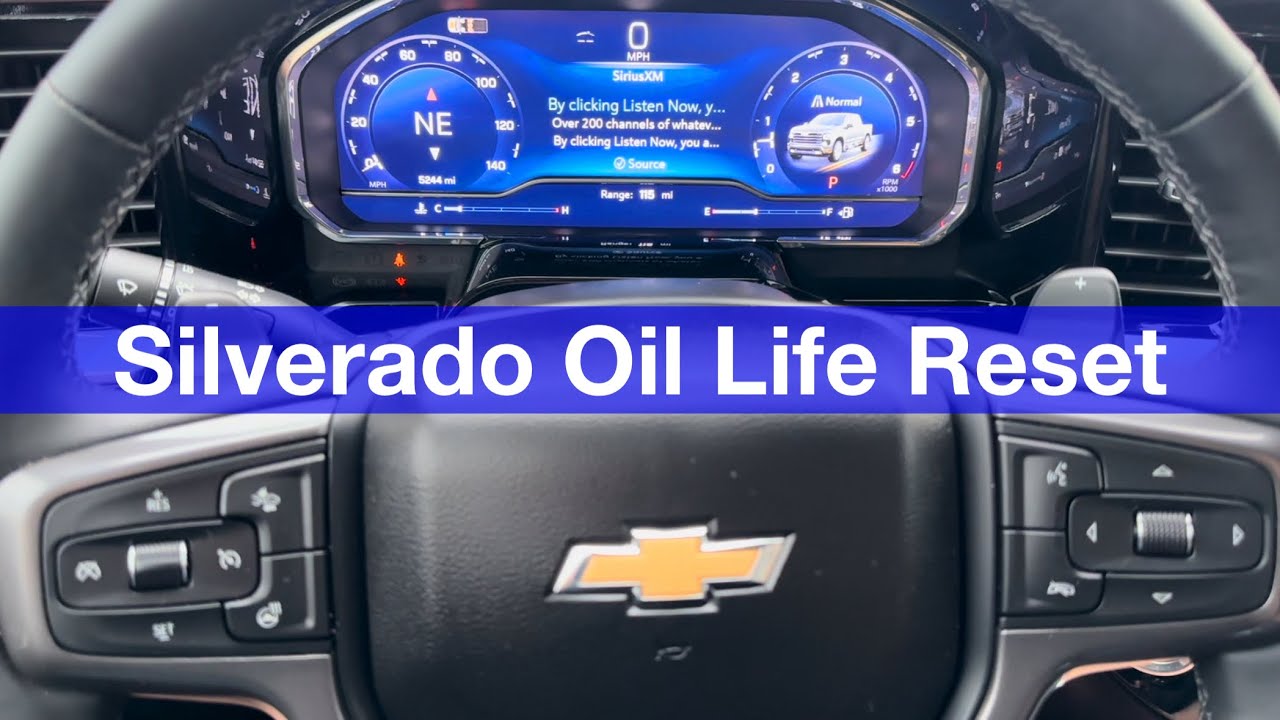 2024 Chevy Silverado Oil life reset