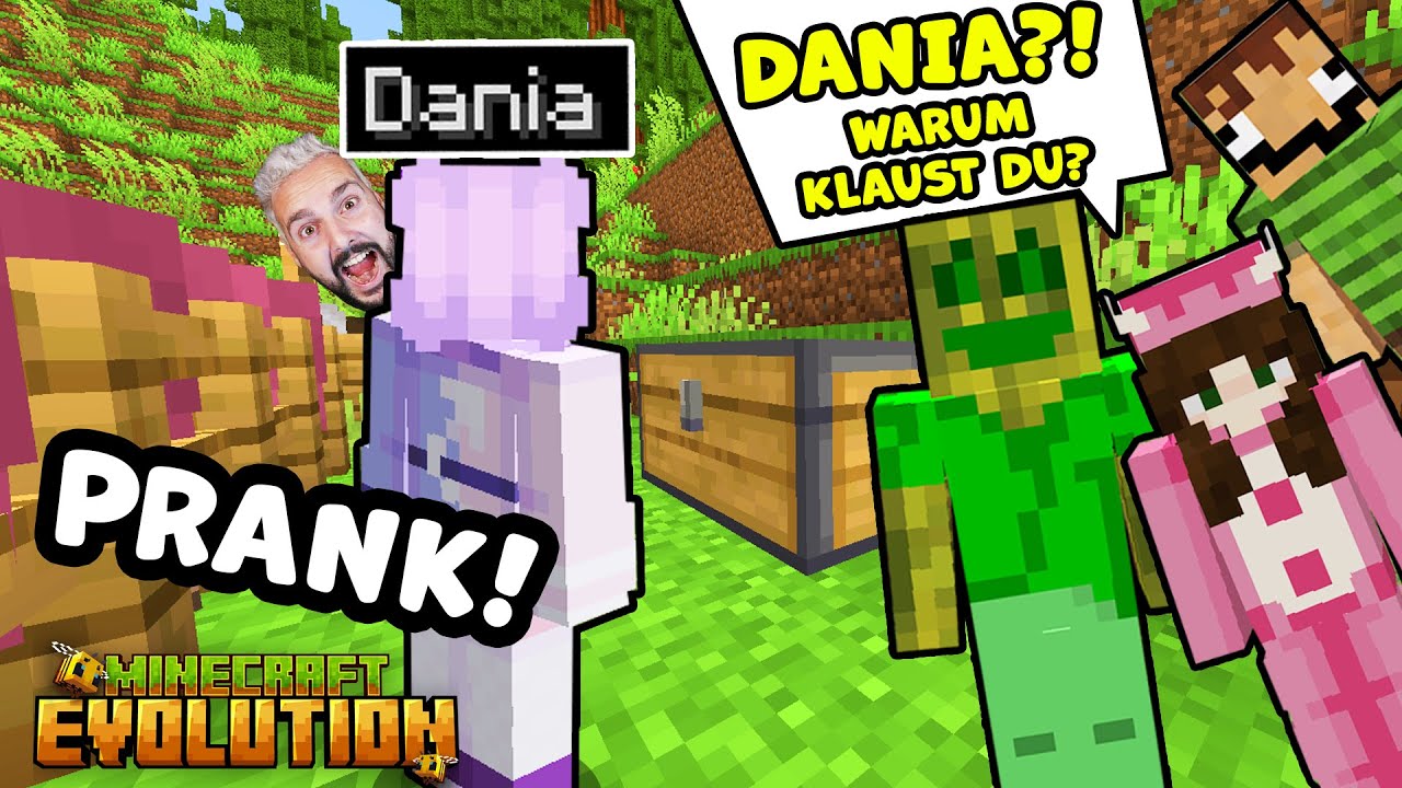 MEIN 1.PRANK bei MINECRAFT EVOLUTION! Ich bin 1 TAG ALS DANIA UNTERWEGS