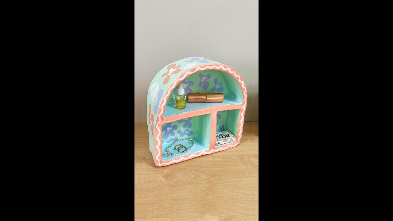 Simple Home Pottery DIY: Beauty Shelf 💄