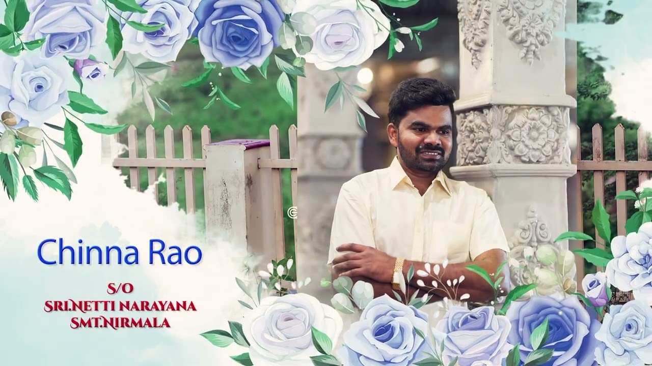 Traditional Telugu Wedding Invitation video | Cinematic Wedding Invitationcard | Mounika & Chinna 💖