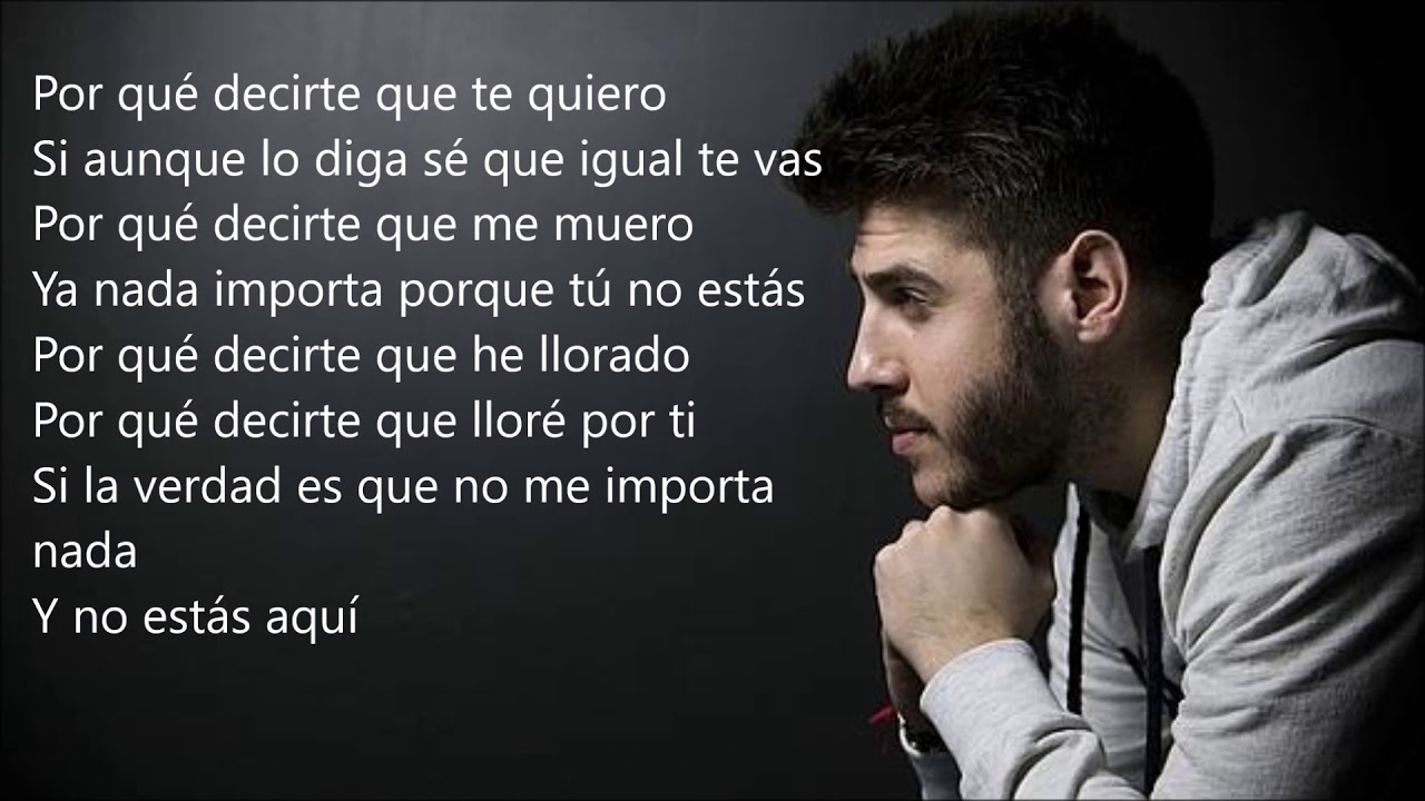 Me haces falta, Antonio José (LETRA)