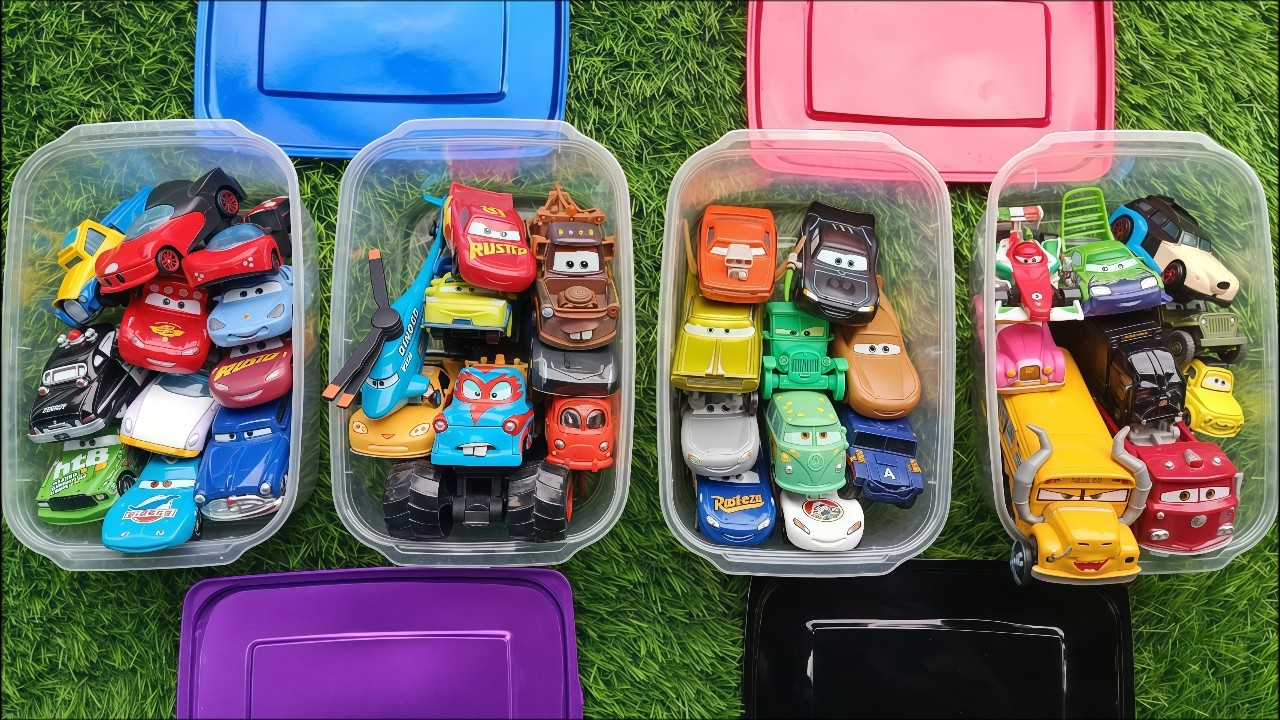 Disney Pixar Cars Unboxing Review | Lightning McQueen, Tow Mater, Doc Hudson, Sally Carrera, Cruz