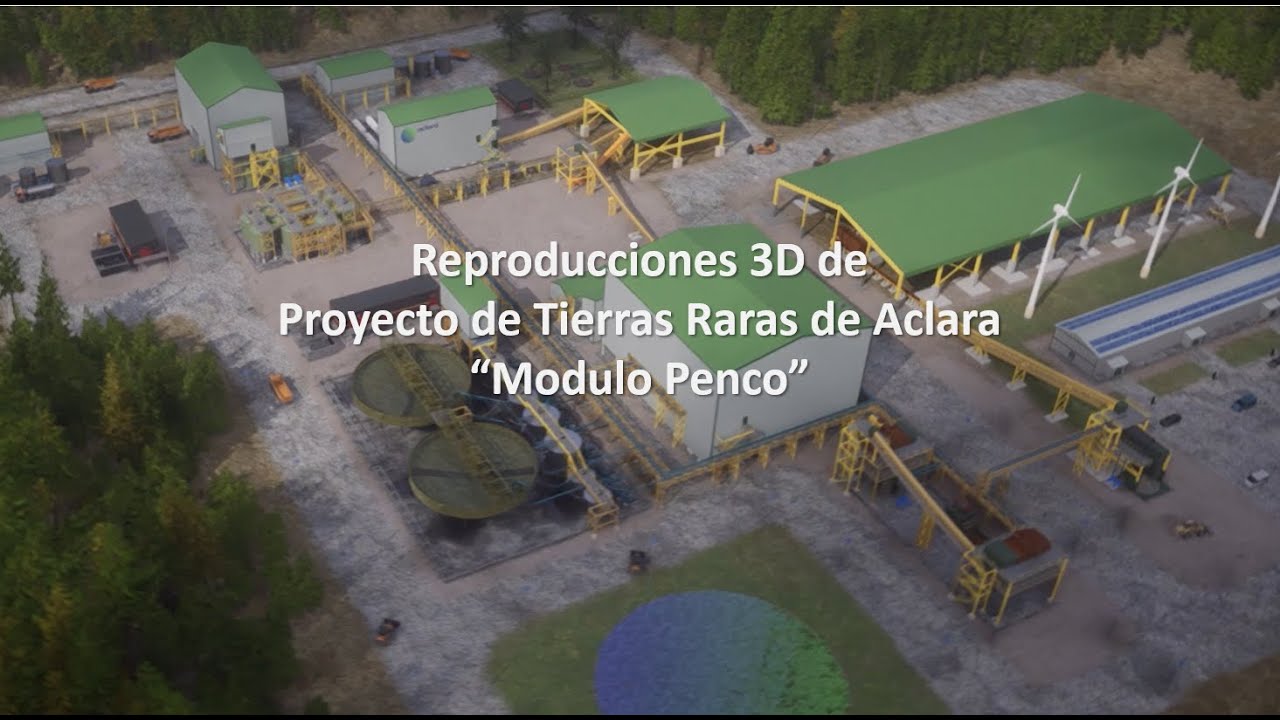 Primera vista de la planta de Tierras Raras de Aclara
