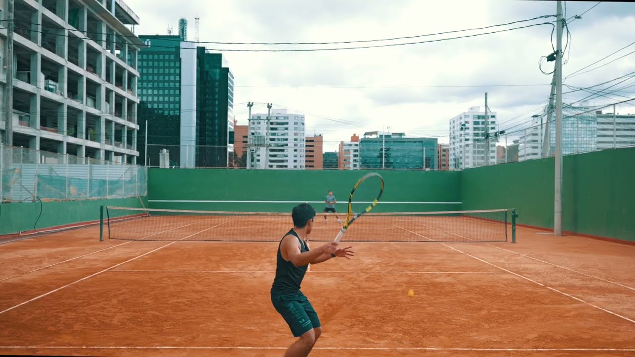 El entreno mas duro PELOTEANDO COURT LEVEL VIEW