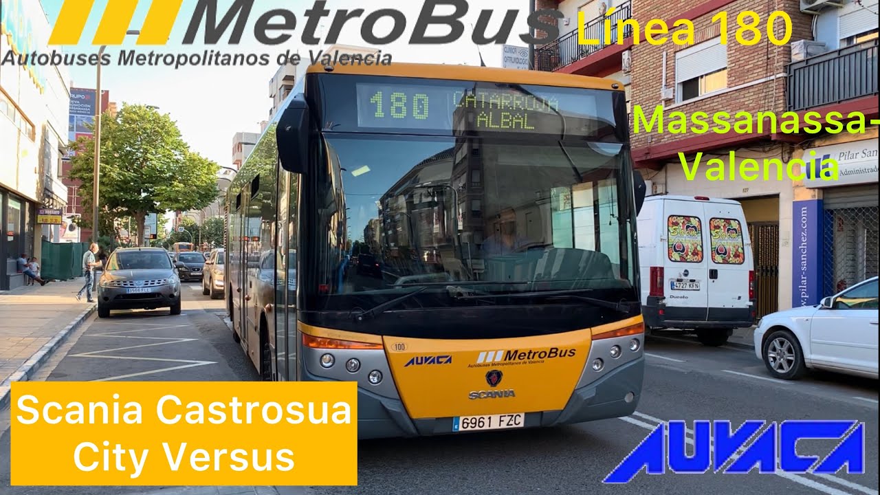 Viaje AUVACA MetroBus L180 Massanassa - Valencia (Plaza España) Castrosua City Versus