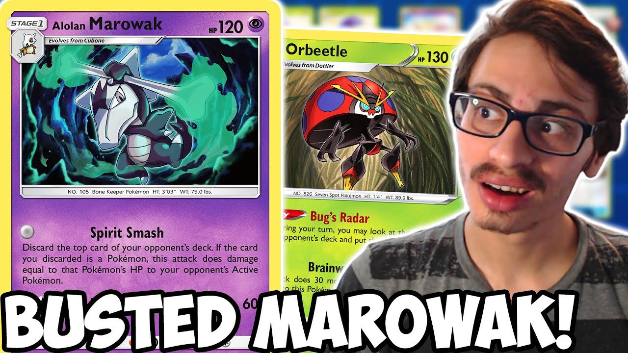Busted Alolan Marowak! Attack For ZERO Energy W/Orbeetle! Chilling Reign PTCGO