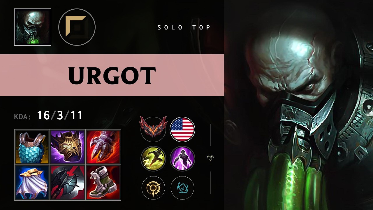 Urgot Top vs Rumble - NA Grandmaster Patch 26.12