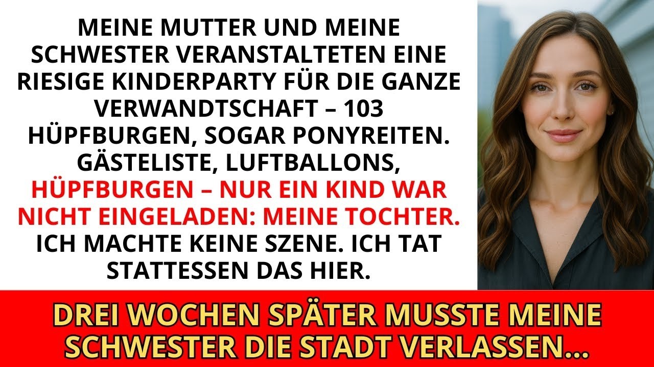 Meine Tochter war das einzige Kind, das nicht zu einer riesigen Familienfeier eingeladen wurde, die