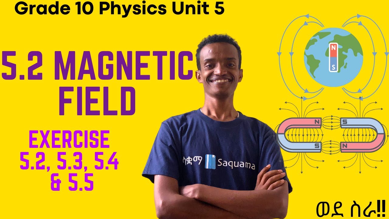 Grade 10 Physics Unit 5: 5.2 Magnetic Field  & Exercise 5.2, 5.3, 5.4  & 5.5 |Saquama