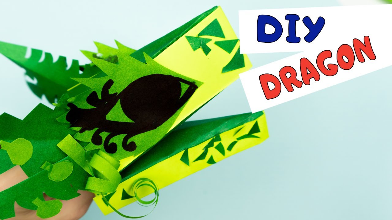 Easy DIY Paper Dragon Puppet TikTok / How I MADE a DRAGON PUPET / DIY Тик-Ток драконы