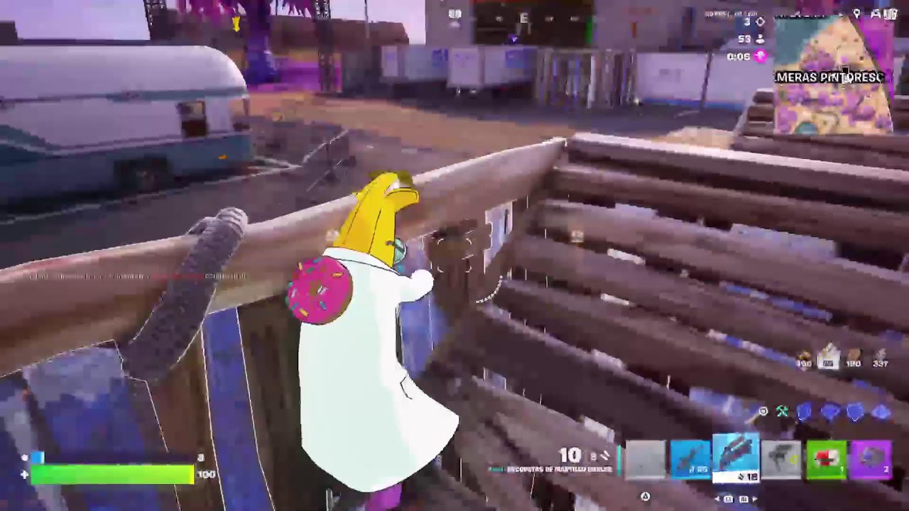 Jugando a Fortnite