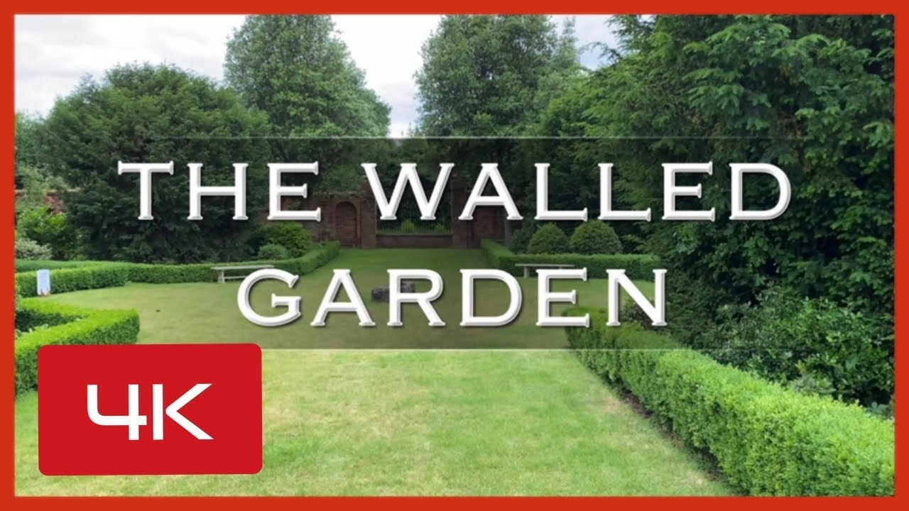 The walled garden - Castle Bromwich Hall and Gardens 4K video mid June 2020