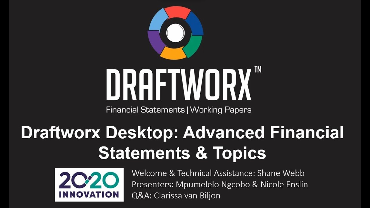 Draftworx Desktop: Advanced Financial Statements & Topics 2026