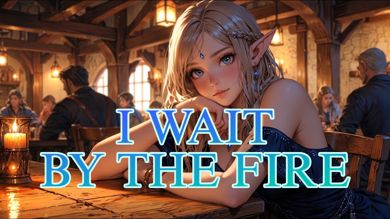 I Wait By the Fire | Relaxing Medieval Tavern D&D Song (Lyrics Video)