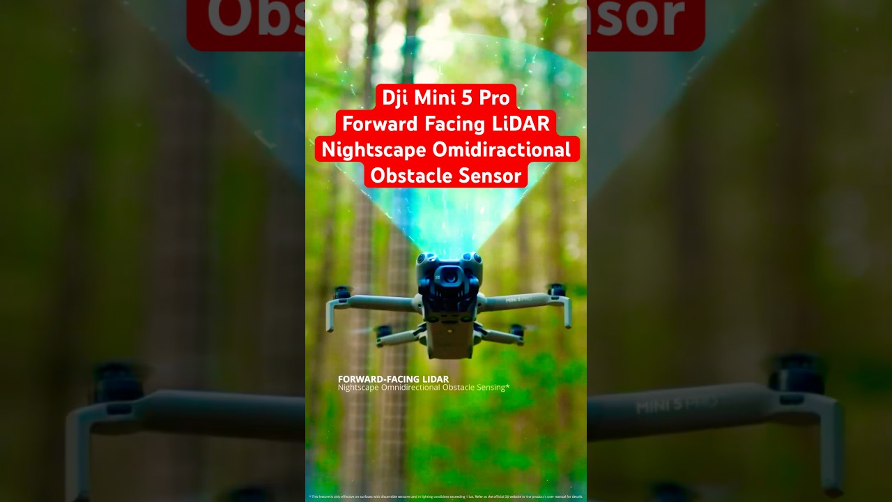 DJI Mini 5 Pro Sees in the Dark Now! Fly Safer at Night | obstacle Sensors and Forward facing LiDAR
