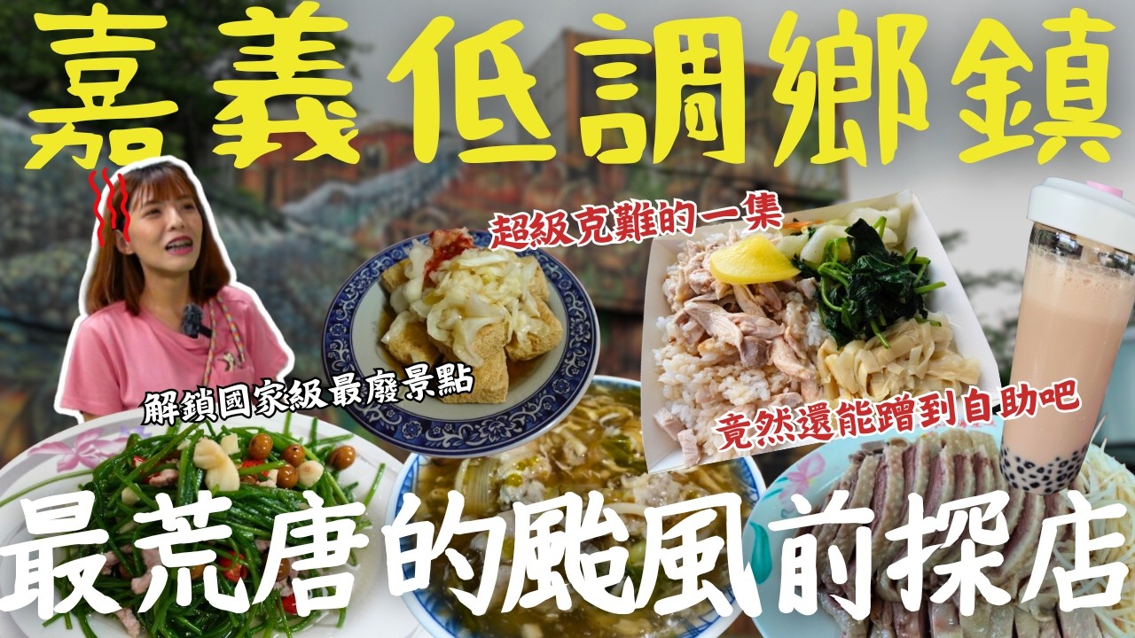 【嘉義】低調鄉鎮不得了！超俗雞肉飯20幾道菜任你挑！爆雨中的臭豆腐竟然特別美味？解鎖一鵝三吃 份量多到還能打包、超狂免費景點 還有自助吧讓你蹭！史上最克難的一集、為了水上&大林美食甘願啦 😍 ｜三歲半