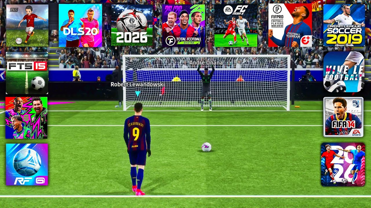 EVOLUTION OF PENALTY KICKS (DLS 26, FC Mobile, eFootball Mobile, FTS, VLF, RF 26, Total Football)