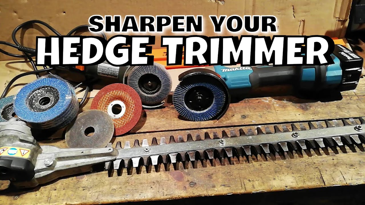 How To Sharpen HEDGE TRIMMER BLADES With an Angle Grinder