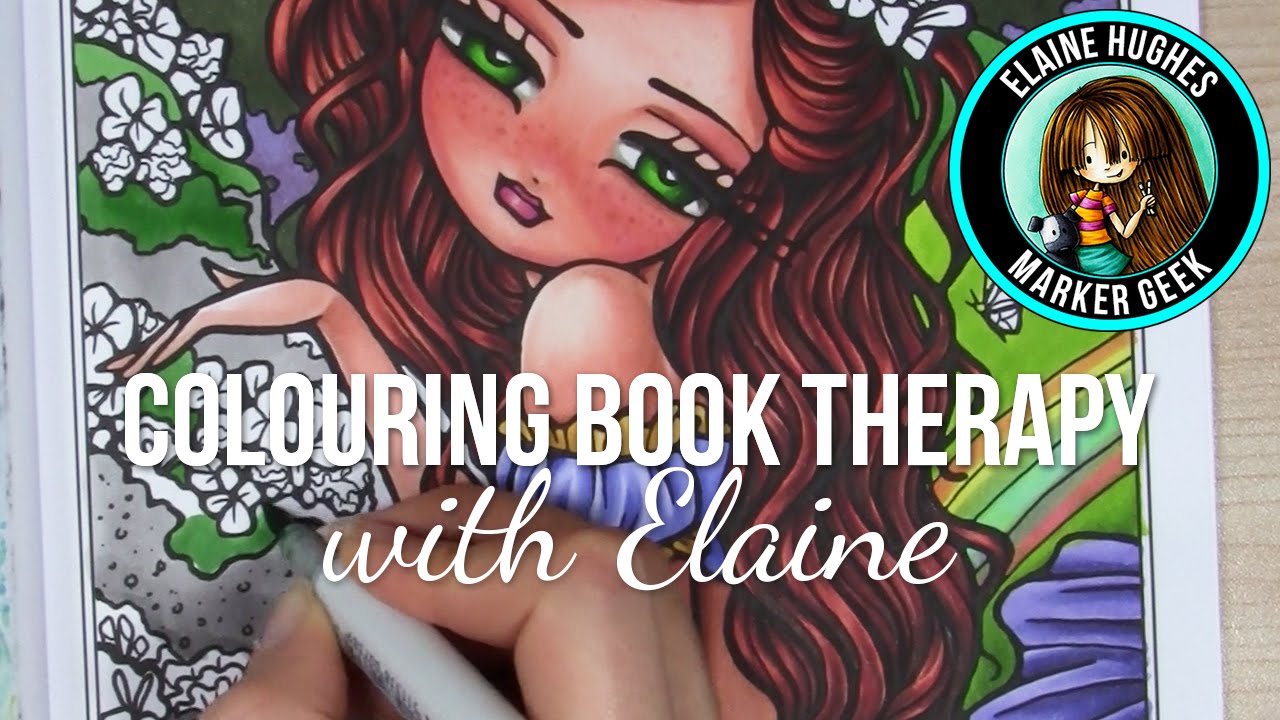 Colouring a Hannah Lynn Colouring Book Page using Copic Markers