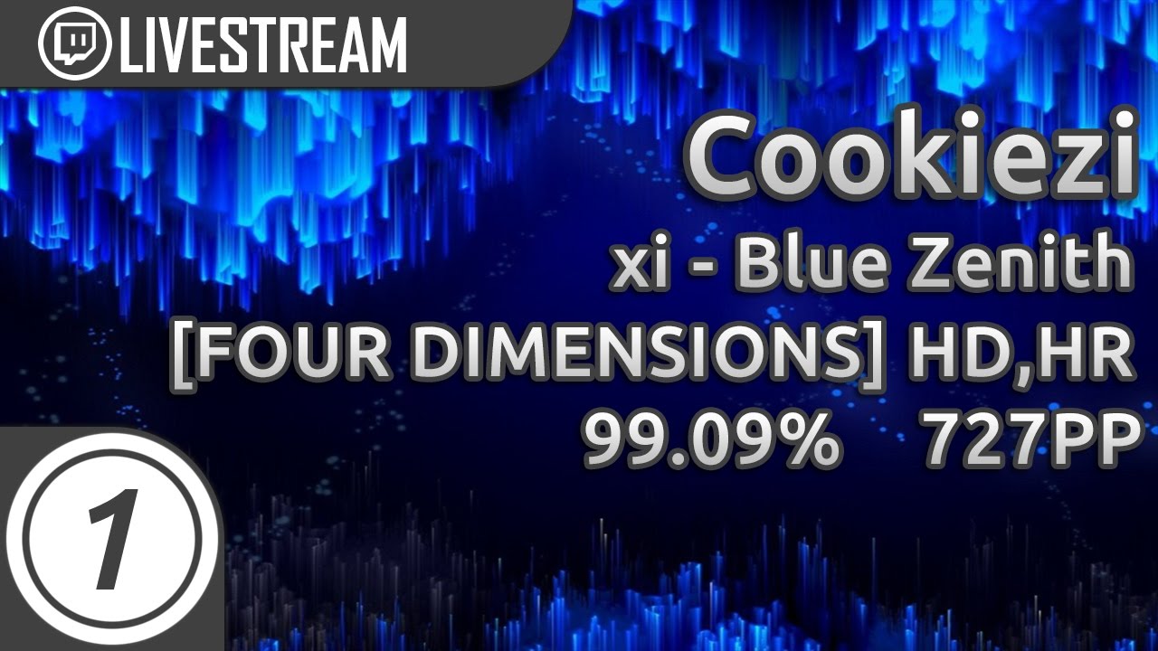 Cookiezi | xi - Blue Zenith [FOUR DIMENSIONS] +HD,HR 99.09% 2364/2402x 2x miss 727pp #1 | Livestream