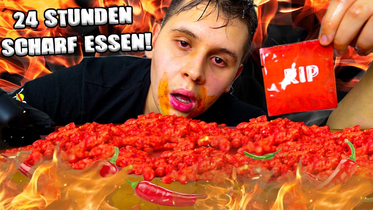 24 STUNDEN NUR SCHARF ESSEN🥵🌶️(MIT SCHÄRFSTER CHIP DER WELT🤯)