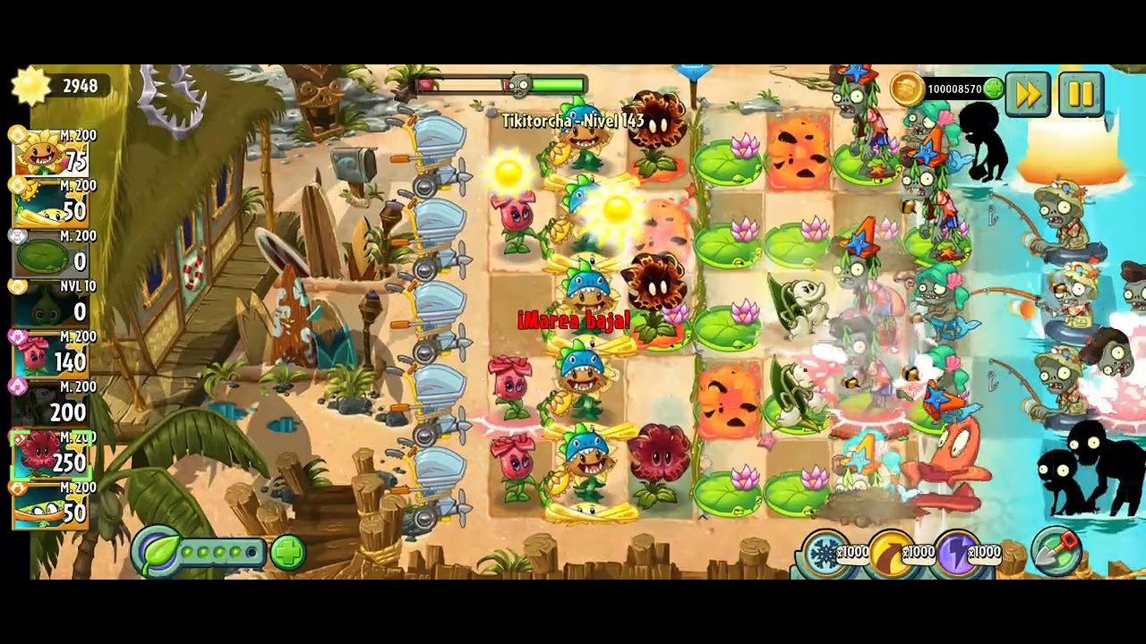 Niveles ♾️ 142 al 146 | Playa de la Gran Ola 🌊 | Plantas con maestría 200