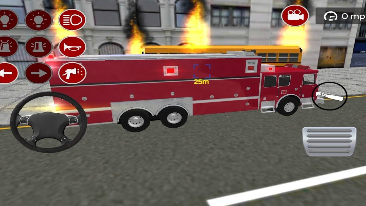 Real fire truck simulator game mobil polisi