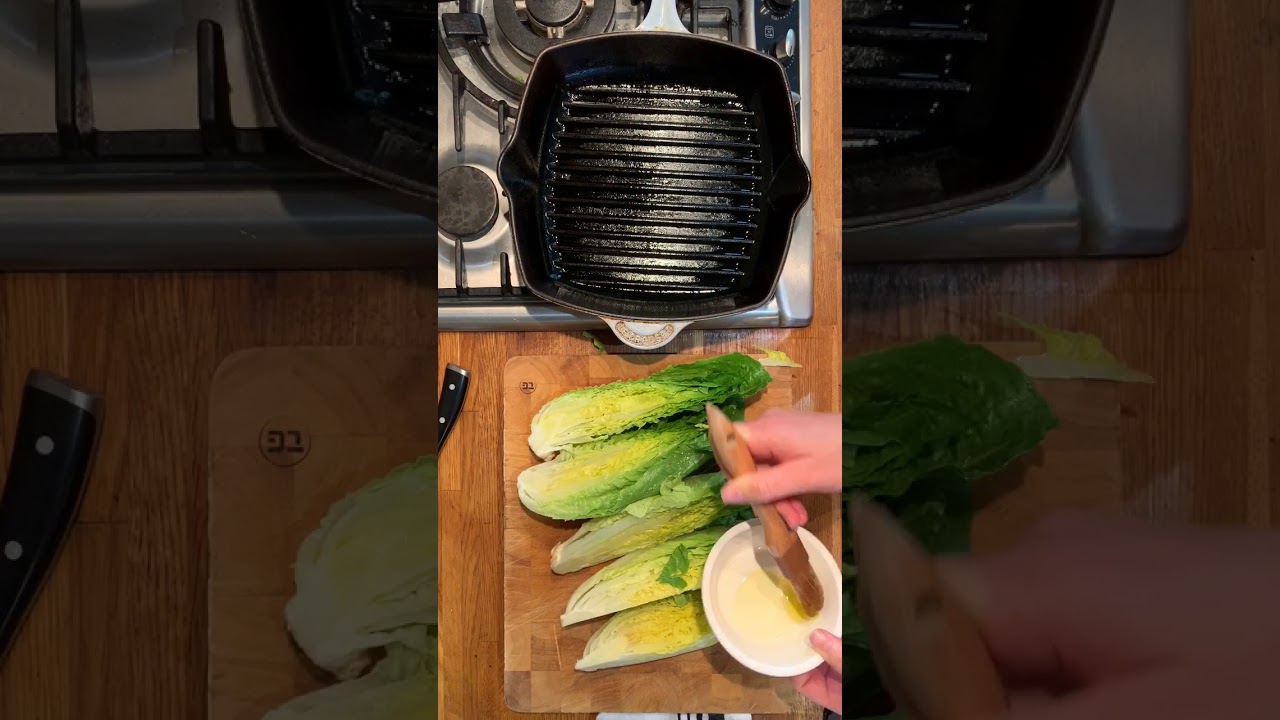 Caesar Salad - Grilling romaine