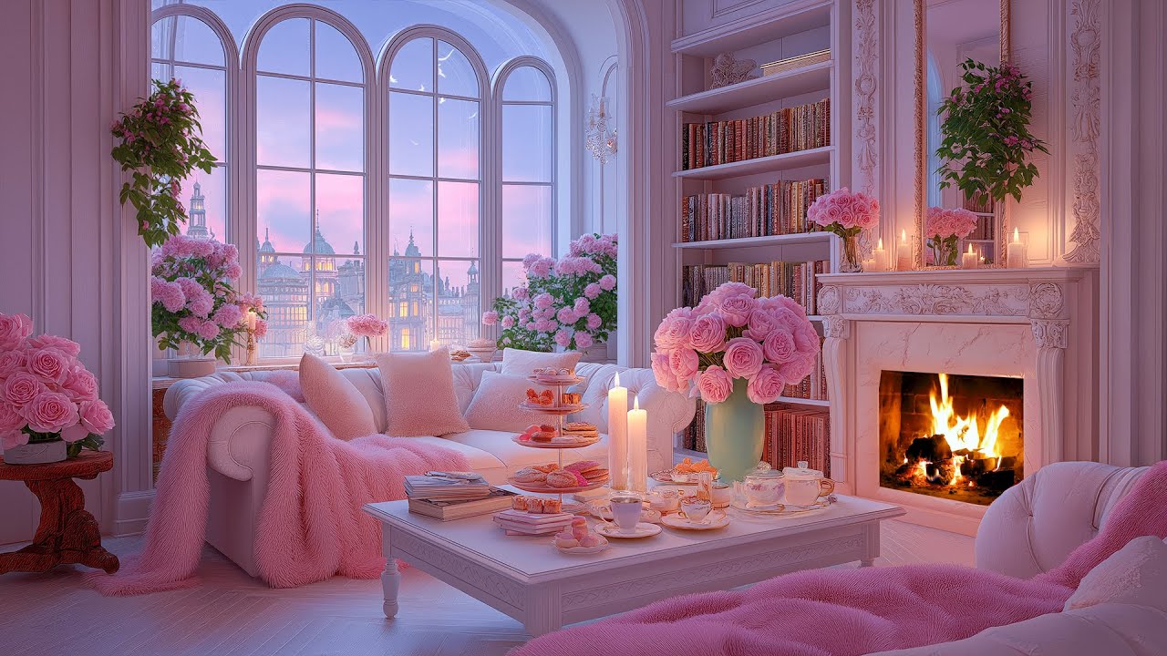 Fireplace for a Peaceful Night - Soft Piano Music For Stress Relief, Anxiety and Depressive States