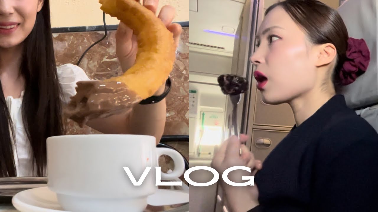 VLOG 스페인 말라가에서 고삐풀린 돼지 🇪🇸 (탑승 전 승무원 업무 루틴 공개❕❕)