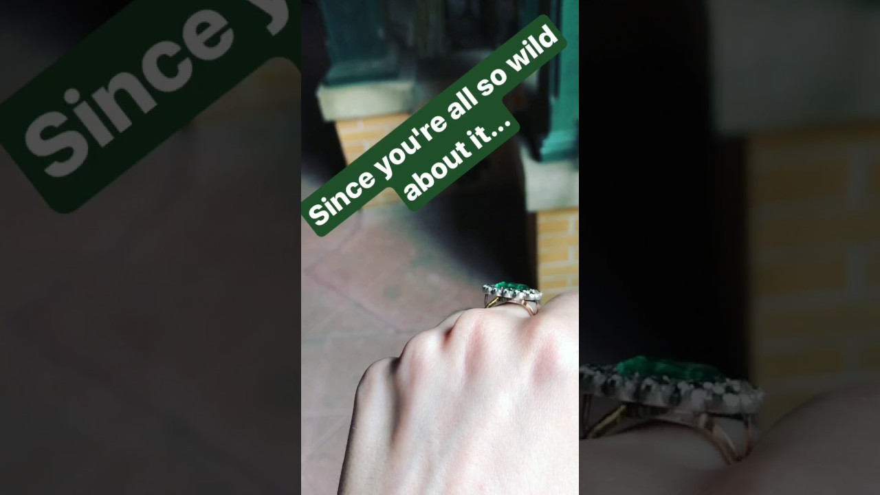 Beautiful Green Georgian Paste Conversion Ring