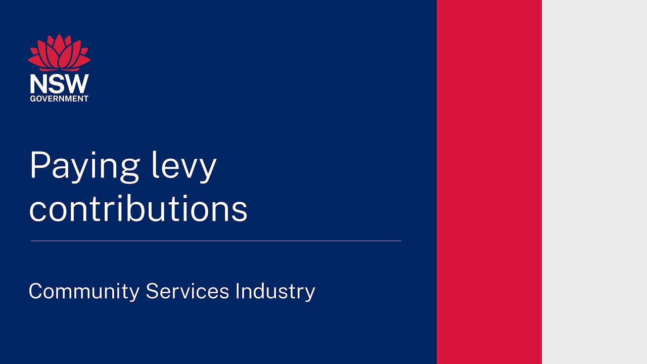 Community Services Industry - Paying levy contributions in the employer portal