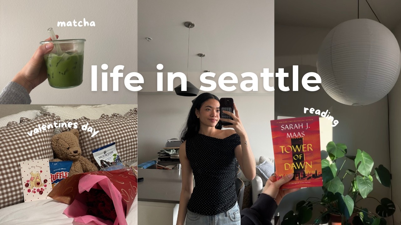 life in seattle ❥ going on walks, matcha, valentines day!  💌