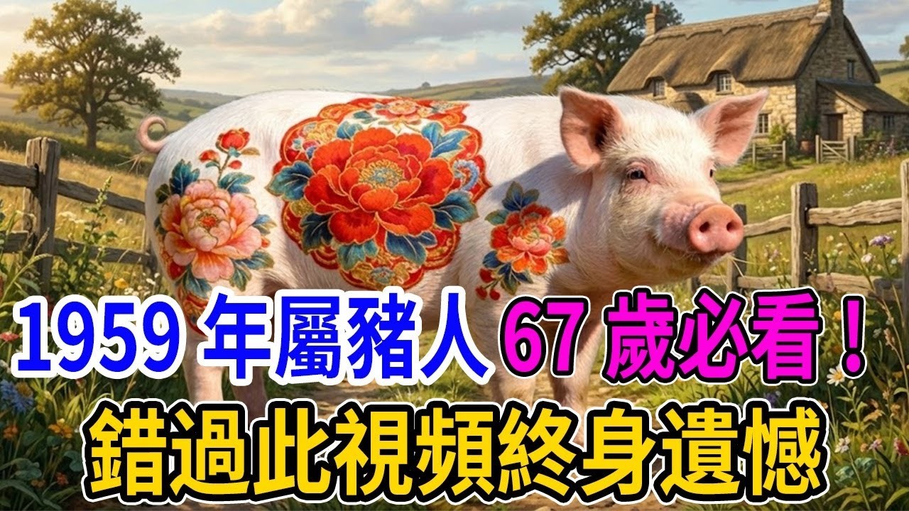 誰家有1959年的豬？請務必轉告他！67歲是人生最後一次「換運」機會，做對這一點，子女跟著沾光，富貴三代！#1959年屬豬 #己亥豬 #生肖運勢 #屬豬 #67歲 #晚年運