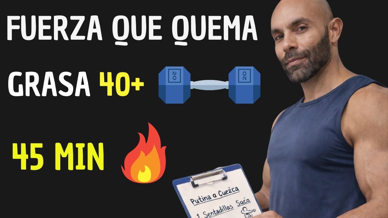 “Rutina de fuerza para quemar calorías sin destruirte (40+)”