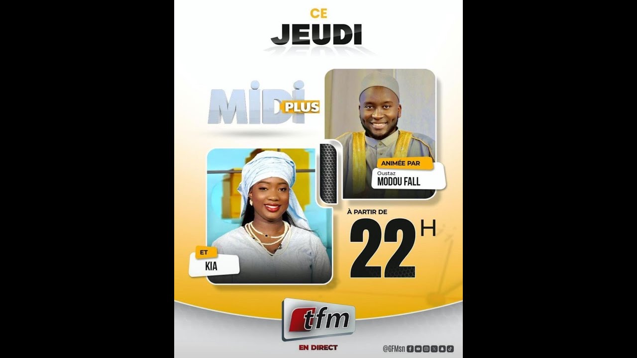 🚨TFM LIVE : Midi Plus du 18 Décembre 2025 - Pr: Oustaz Modou Fall & Kia