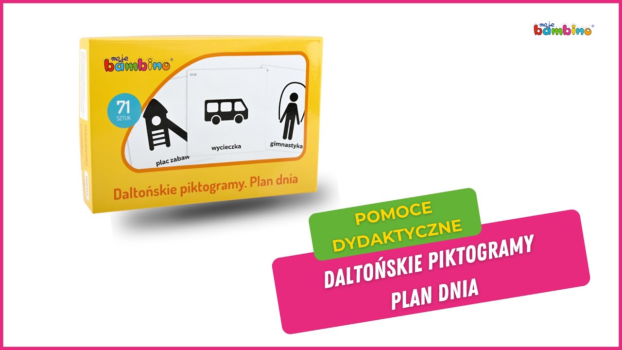 Plan dnia przedszkolaka -- Daltońskie piktogramy